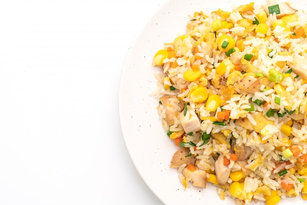 fried rice with chicken