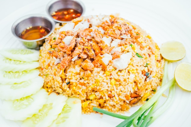 Fried rice with crab meat