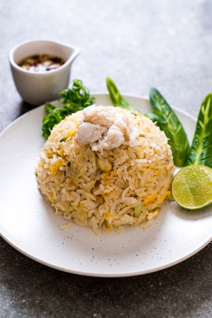 fried rice with crab