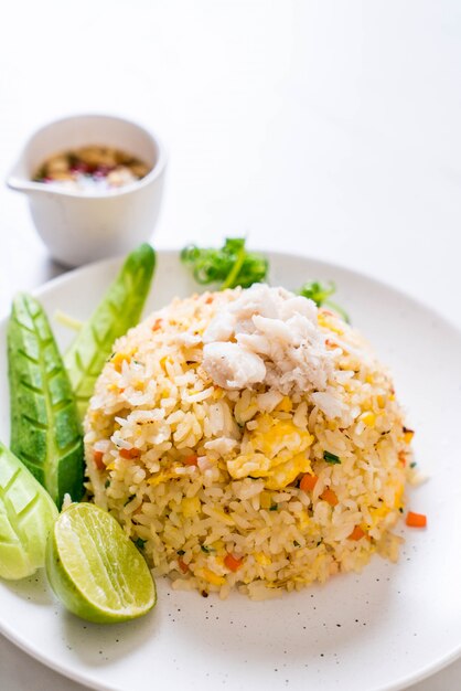 fried rice with crab