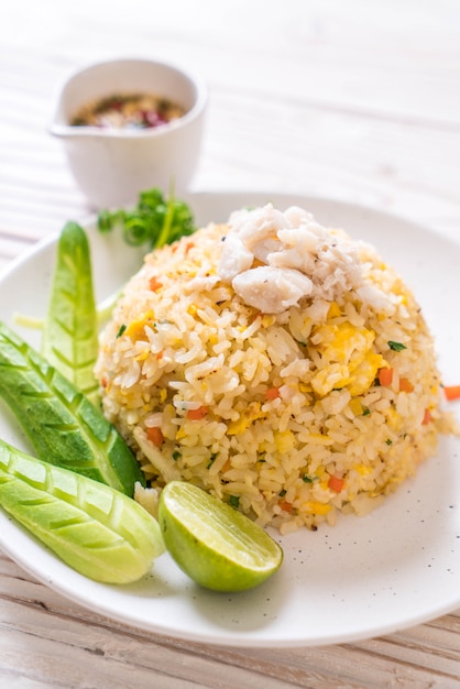 fried rice with crab