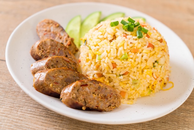 Fried Rice with Notrhern Thai Spicy Sausage