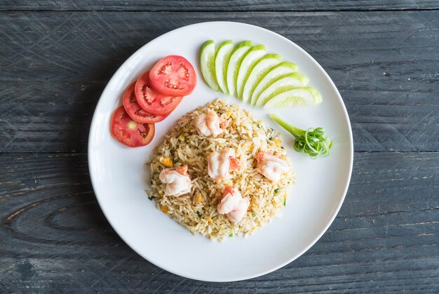 fried rice with shrimps