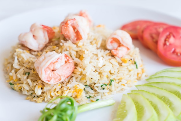 fried rice with shrimps