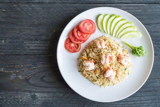 fried rice with shrimps