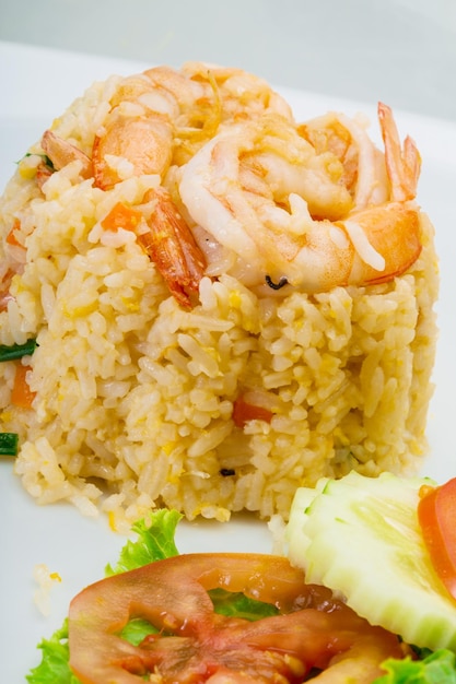 Fried rice with shrimps