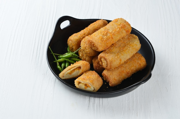 fried rissoles or risol is indonesian traditional street food