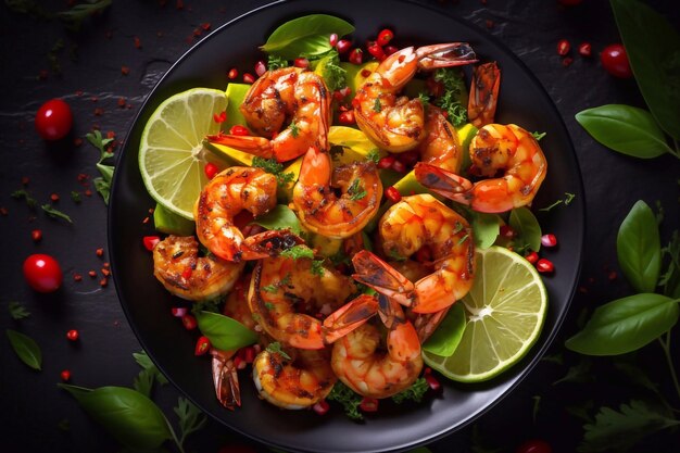 fried shrimp with lime