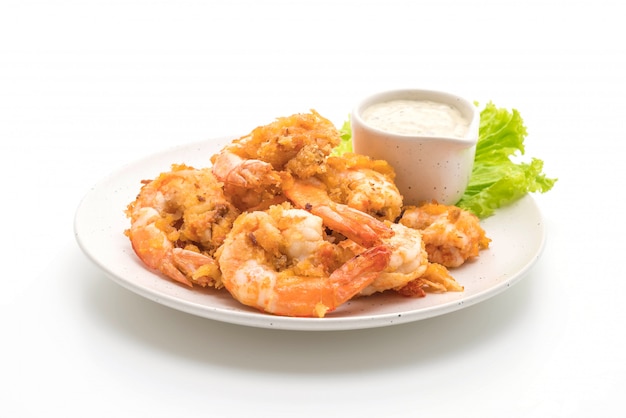 fried shrimp with sauce