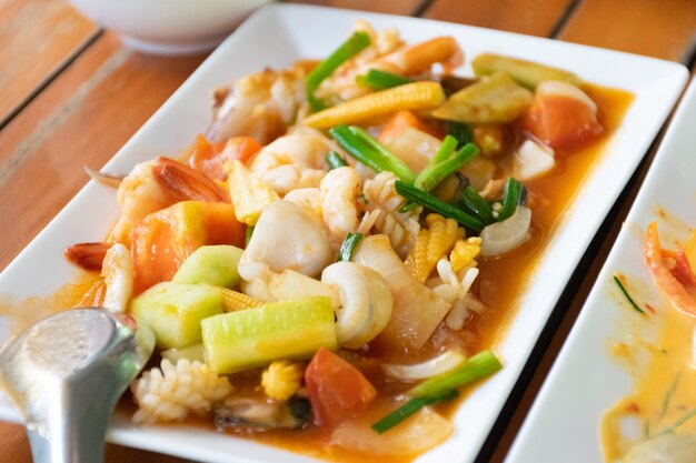 Fried Shrimp with Sweet and Sour Shrimp, Seafood