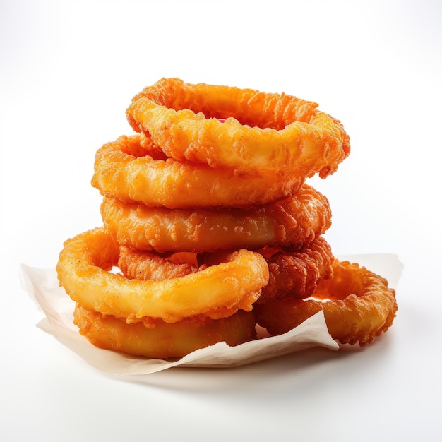 Fried squid ring Isolated on white background