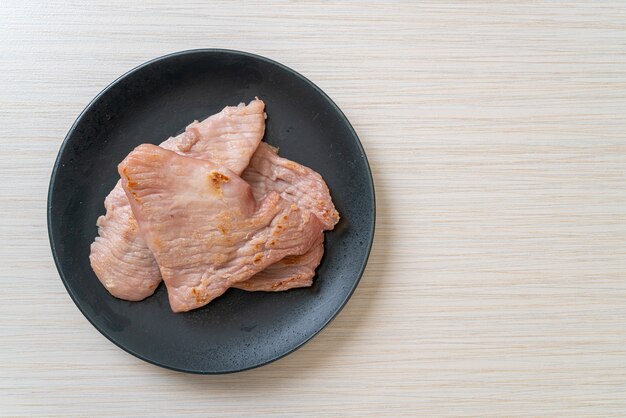 fried sun-dried pork on plate