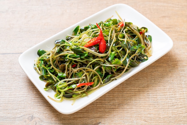 Fried Sunflower Sprout with Oyster Sauce