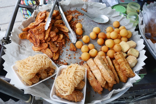 Fried Thai snacks. Street Food