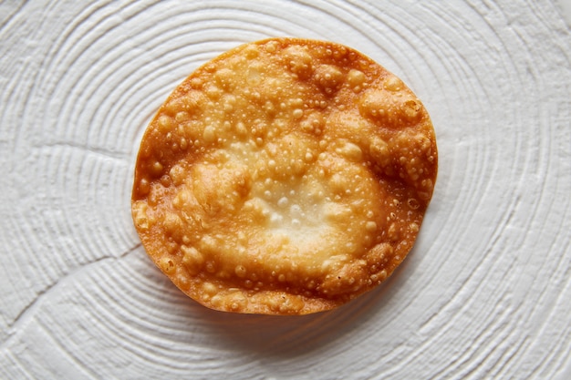 Fried tortilla on modern gastronomy