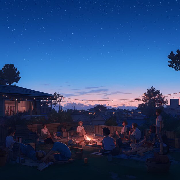 Friendly Gathering Under the Stars