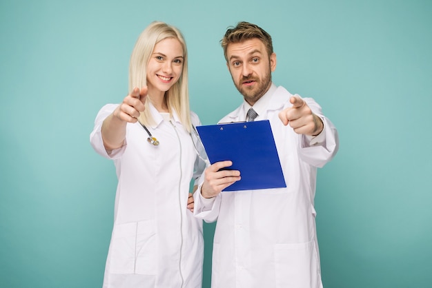 Friendly Male and Female Doctors