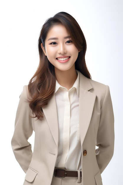 friendly smiling office manager wearing suit