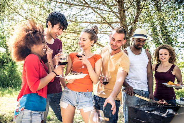 Friends at a bbq