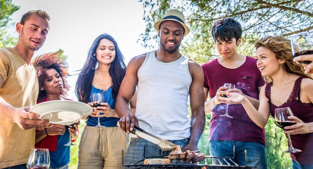 Friends at a bbq