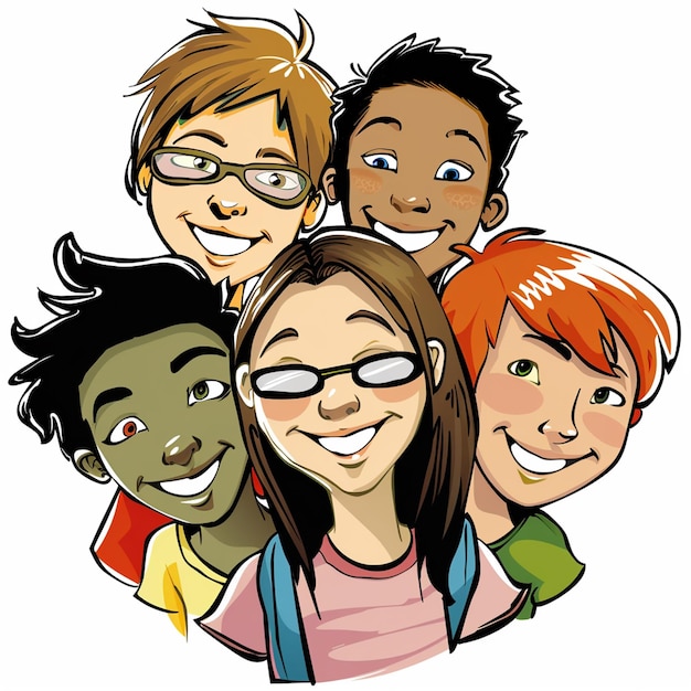 friends clipart illustration world friendship day poster high quality