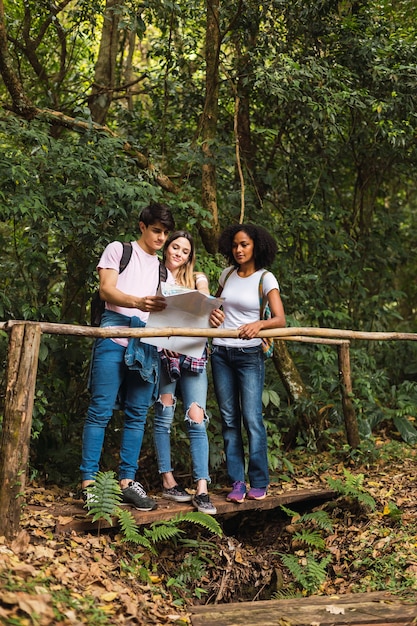 Friends enjoying the beauty of nature