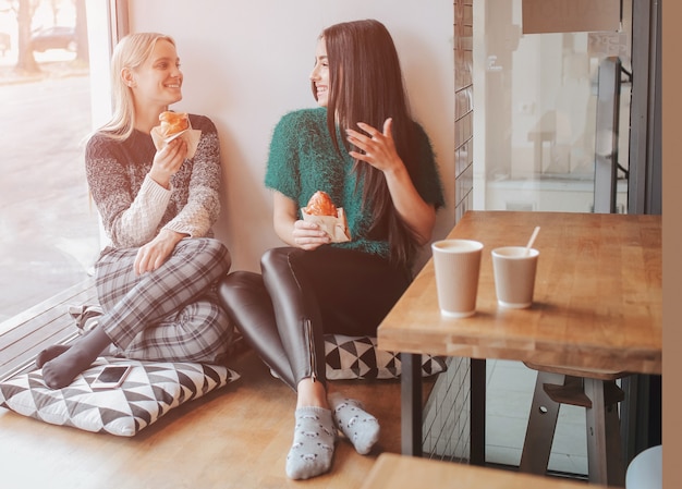 friends enjoying coffee together