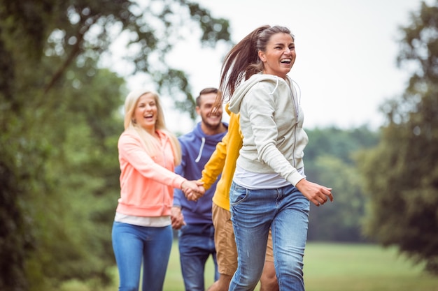 Photo friends on a hike together