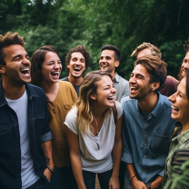 Friends laughing