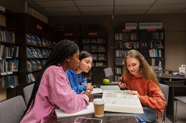 Friends learning in a study group