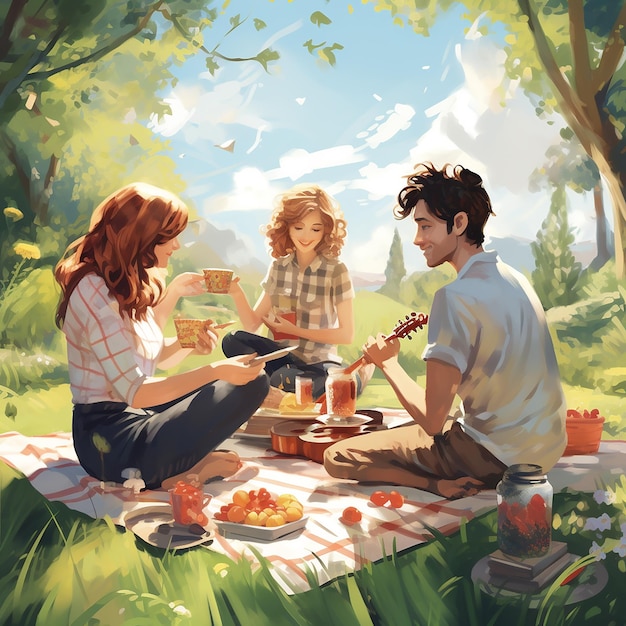 Friends Picnic and Board Games