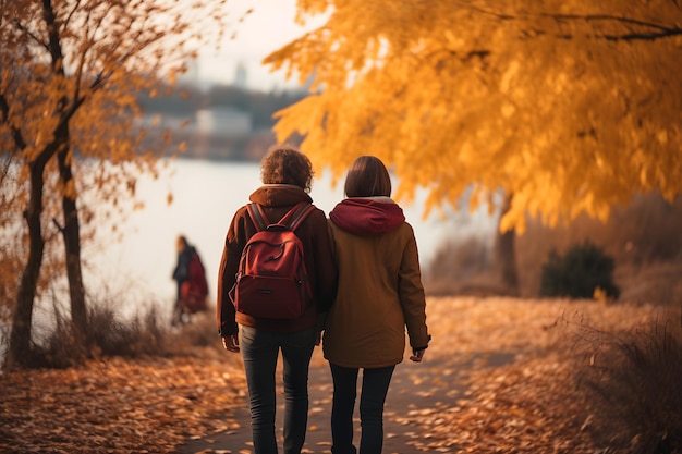 Friends walking together with their arms around each other