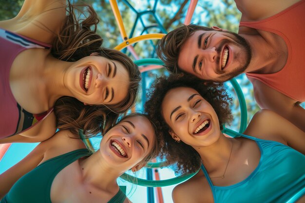 Friendship Circle Diverse Young Adults Sharing a Moment of Joy