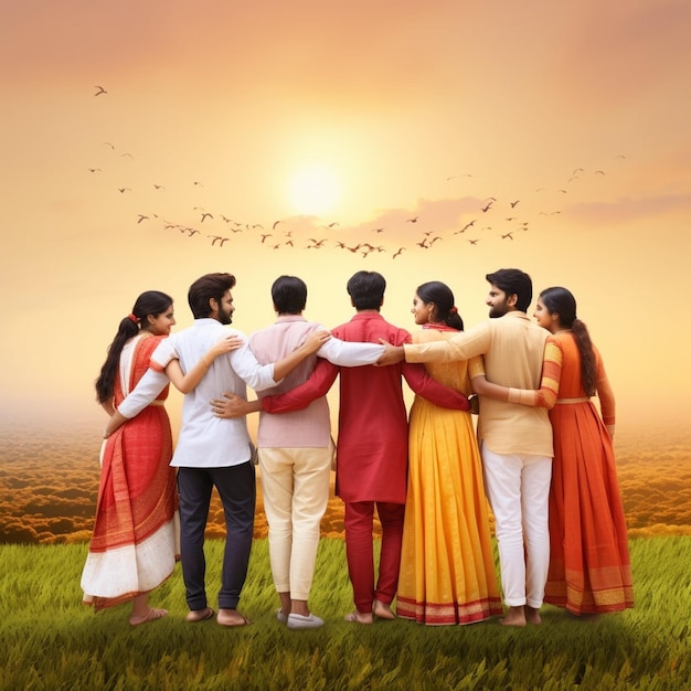 Premium AI Image Friendship day indian celebration