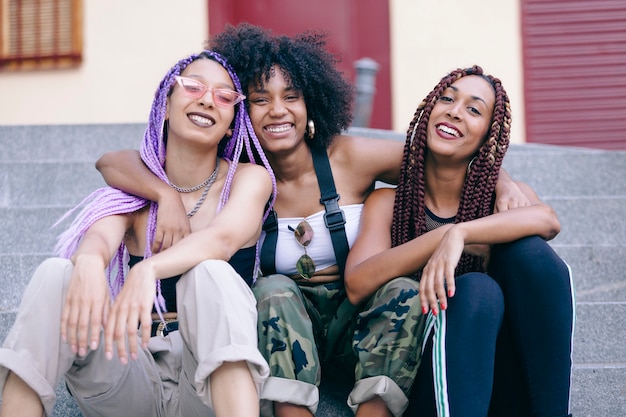 Friendship between three american ethnic women