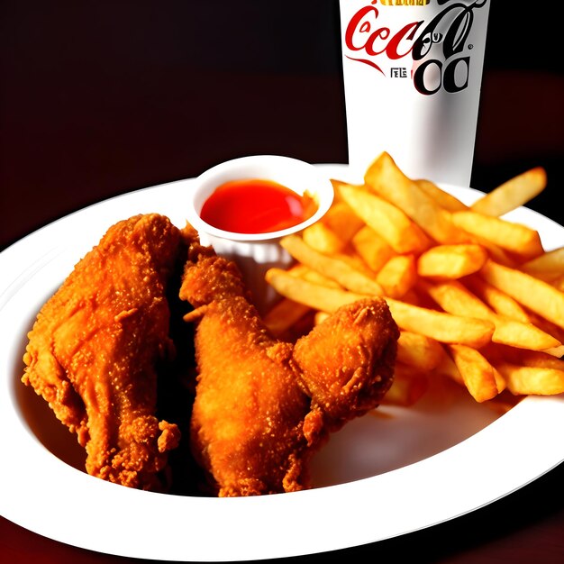 Fries Chicken and cola