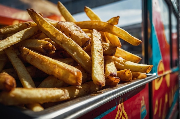 Photo fries from food truck window