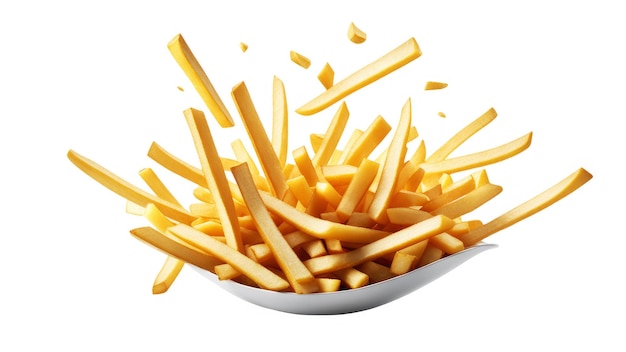 Fries op witte achtergrond