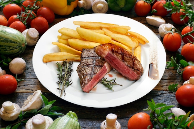 Fries with Brazilian picanha