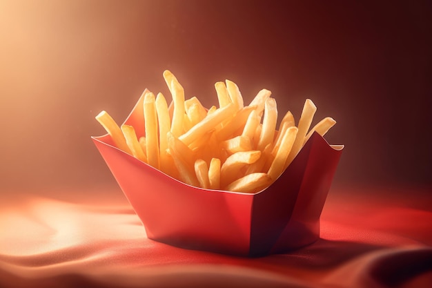 Frietjes fastfood Bijgerecht Genereer Ai