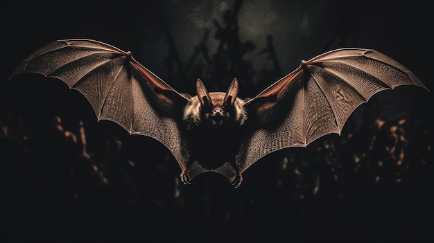 Frightening and creepy bat flapping AI generated