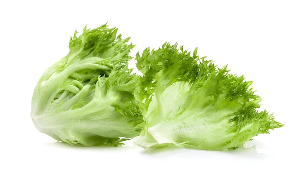 Frillies iceberg lettuce on white background