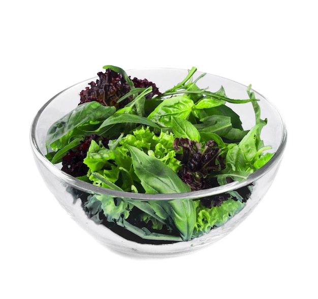 Frisse groene salade met spinazie,rucola,romaine en sla