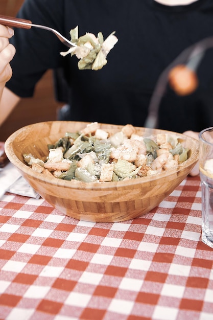 Frisse salade met gemengde groenten