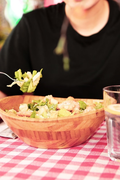 Frisse salade met gemengde groenten