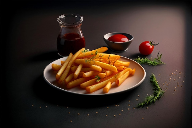 Frites en Ketchup