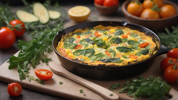 Foto frittata omelette spagnola