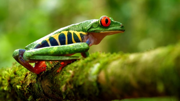 a frog on a branch