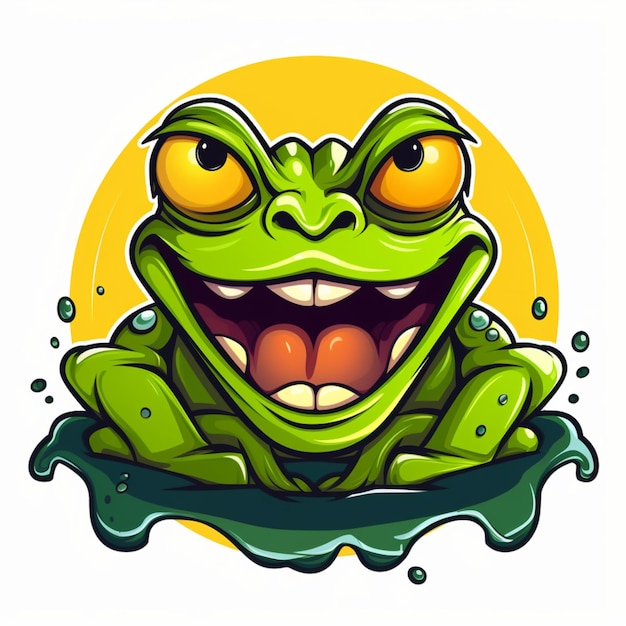 frog cartoon logo