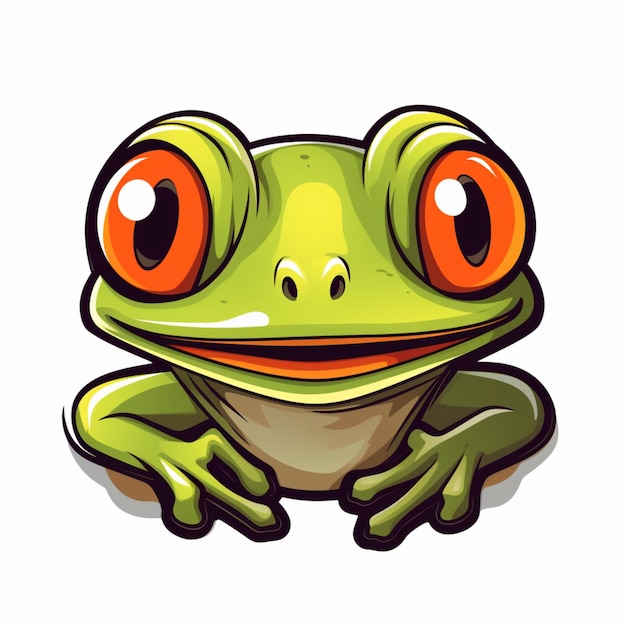 frog cartoon logo